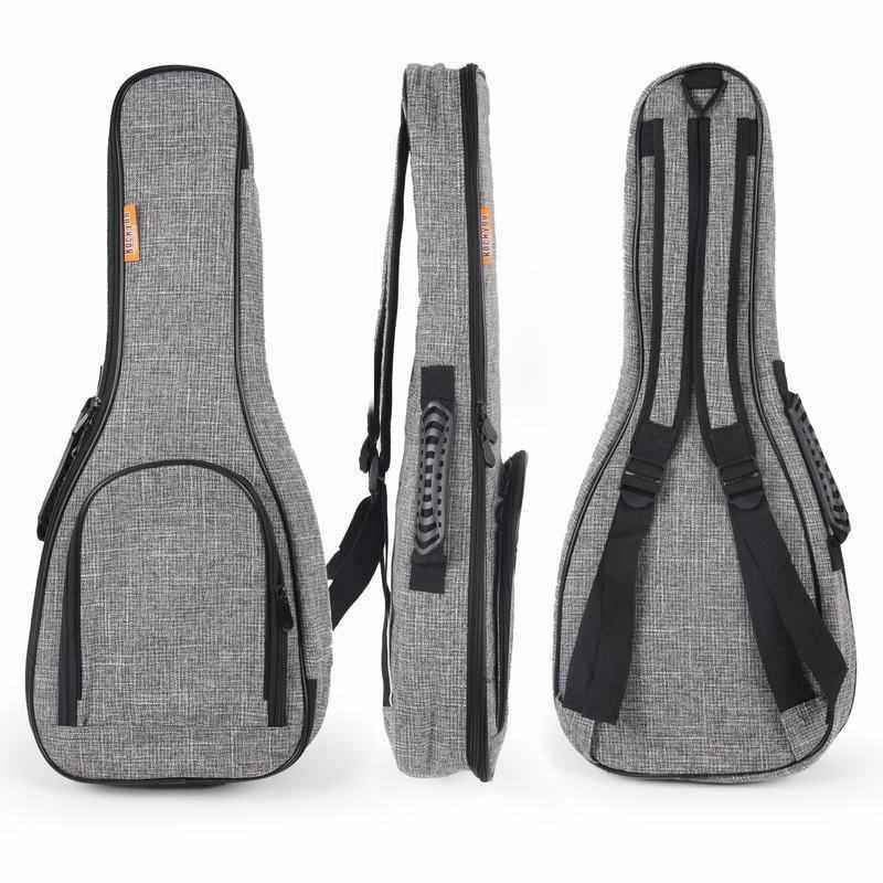 灰色尤克里里加厚包 10mm乌克丽丽琴袋 23寸ukulele棉麻琴包