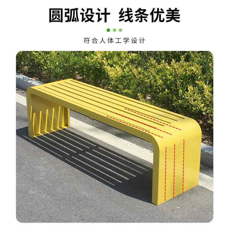 公园户外长椅铁椅艺防塑木凳子场公腐共座椅室外休商公园椅户息条