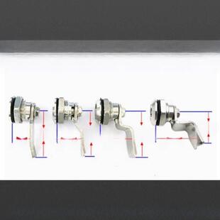 304不锈钢三角锁一字锁Ms705锁体18-30-40-50-62翼式配电柜转舌锁