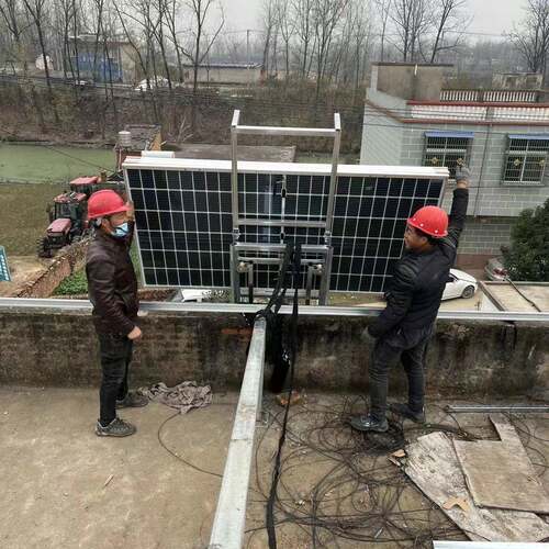 新款升降机玻璃光伏板安装自动建筑防脱轨翻转琉璃瓦斜屋面垒德株