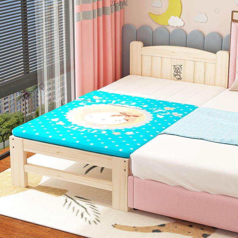 儿床加见详情宽床拼接床边童床带护单栏男孩成大人床人婴儿加床实