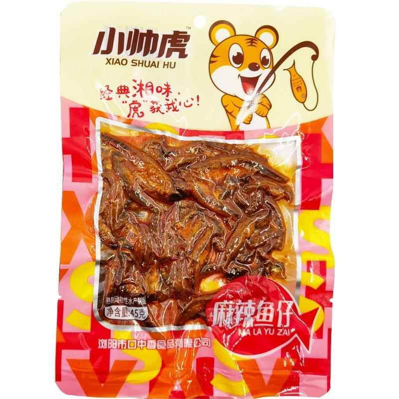 小帅虎麻辣鱼仔小鱼干整箱湖南特产散装香辣味香辣零食下饭菜包装