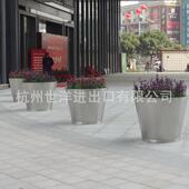 杭州野风现代项目 户外挡车花钵 组合花箱 专业生产不锈钢花盆