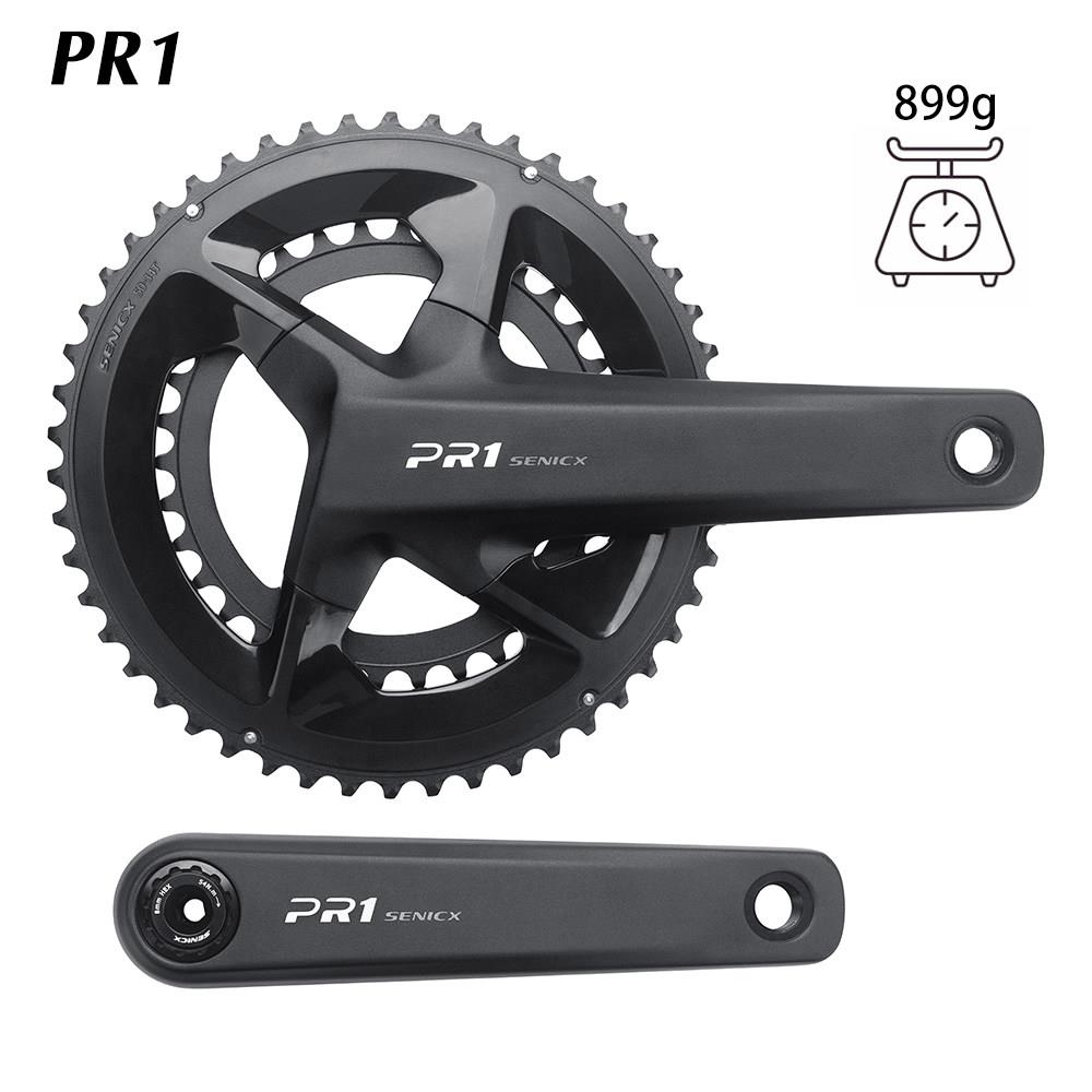 SENICX驭勇 PR1 公路自行车一体中空双牙盘50-34T曲柄DUB 火6改装