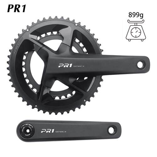 SENICX驭勇 PR1 公路自行车一体中空双牙盘50-34T曲柄DUB 火6改装