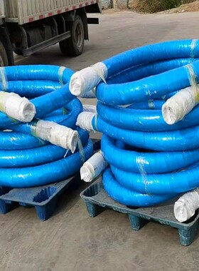 125送泵车耐磨软管凝泵车末端米橡胶软管APC高压混土输软3管