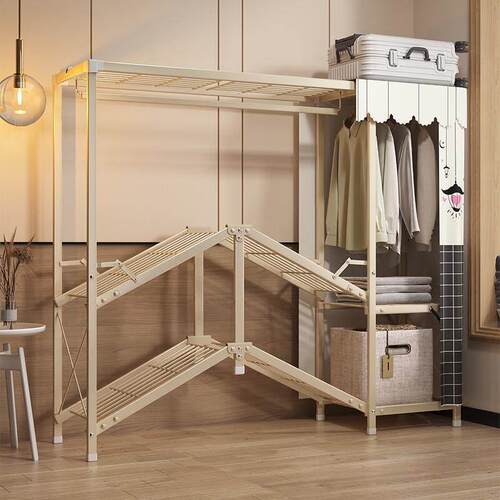 斯堪的纳维亚无障碍豪华免安装折叠衣柜家庭卧室储物柜坚固耐用的