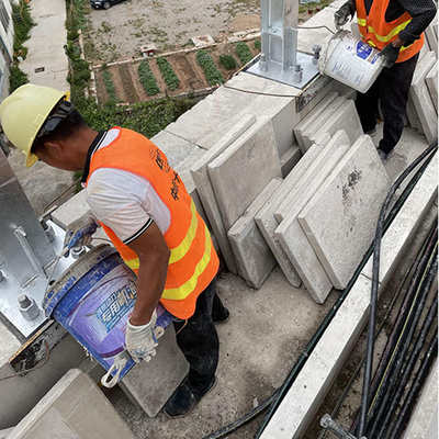 重力式流动砂浆风声屏障底座安装填充高强微膨胀大流动 重力砂浆