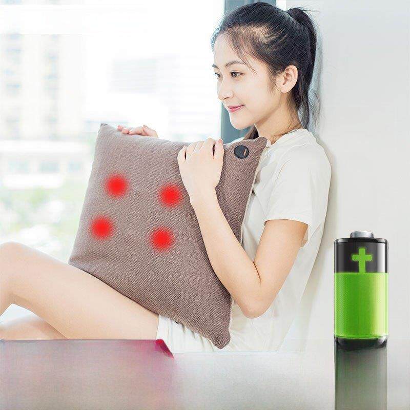 多功能抱枕按摩器颈椎颈部腰部肩部全身办公室靠垫充电式定制礼品