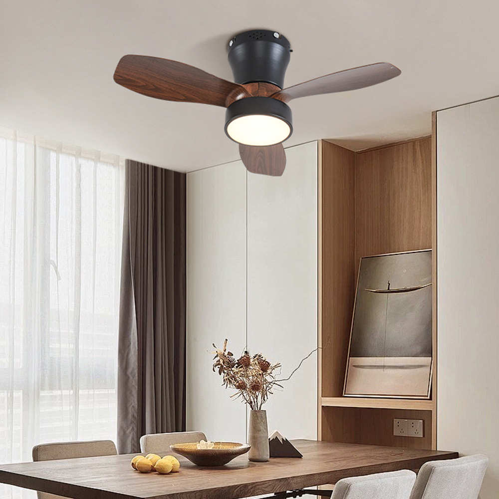 热销小型吸顶吊扇2025新款卧室书房客厅餐厅吊扇灯家用一体灯