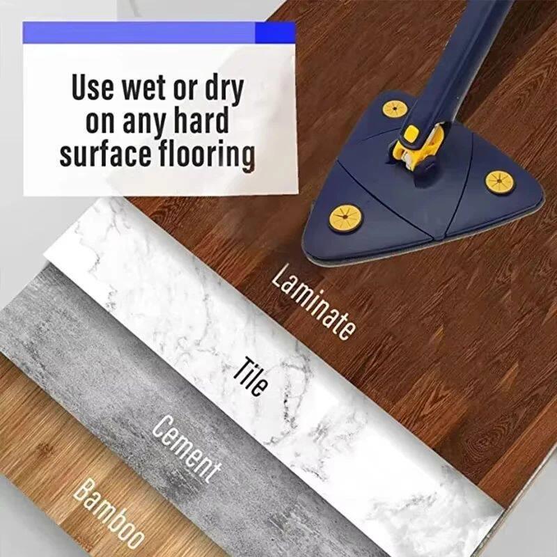 Rotatable Telescopic Triangle Mop 360° Spin Cleaning Mop Sq