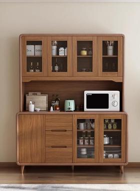 中式餐边ORX水柜实木框茶酒柜现代简约厨柜房储物置物子家靠用客