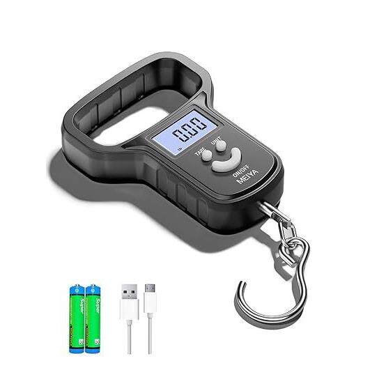 家用手提电子秤50公斤称便携式克20小巧挂钩小型拉快递高精度充电