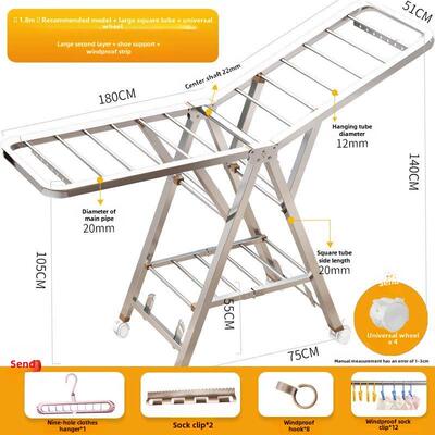 Clothes Drying Rack Indoor/Outdoor Collapsible Laundry
