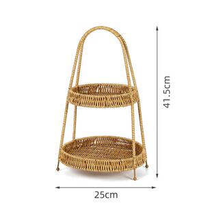 火锅店专用配菜盘蔬菜篮多层仿藤塑料放备菜架子摆菜品架创意餐具