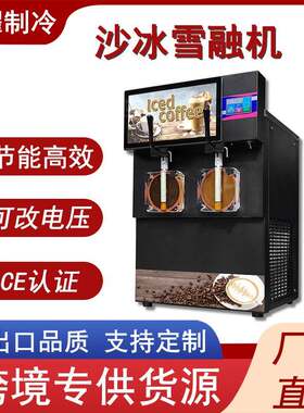 鸡尾酒冷饮冰沙雪泥机50升全自动封闭式酸奶雪蓉机奶昔雪融机