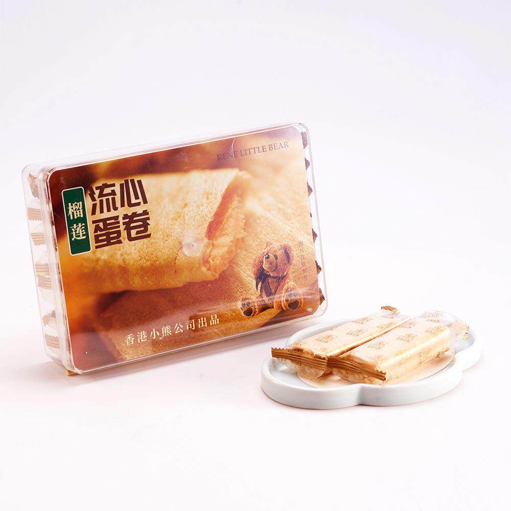 香港小熊饼干榴莲流心蛋卷336克/盒喜糖婚庆福利年货榴莲味