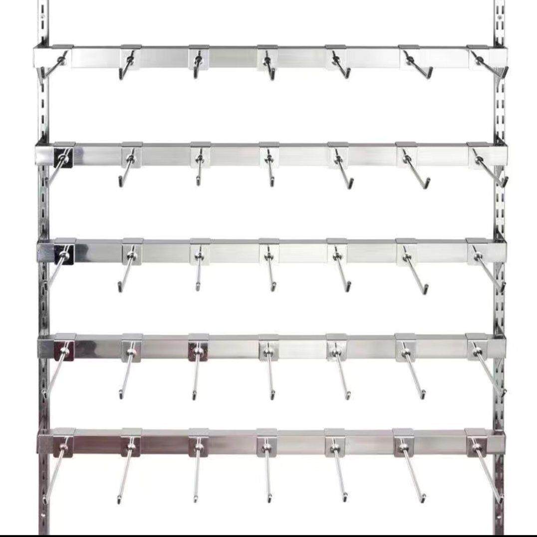 需定制手机配件展示架方管挂钩袜子货架渔具饰品上墙货架套壳展柜