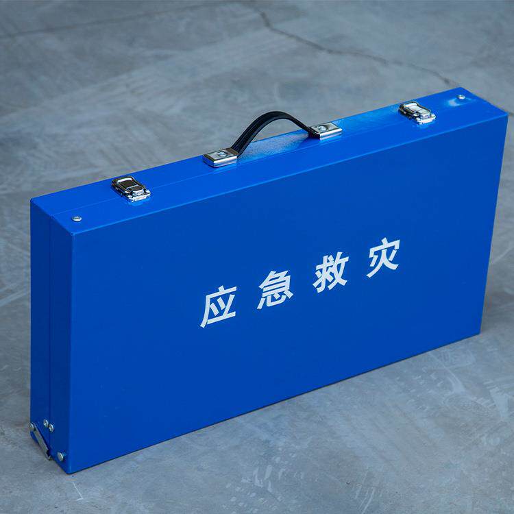 民政救灾折叠桌凳天蓝色钢板应急桌椅演习演讲临时桌椅组合