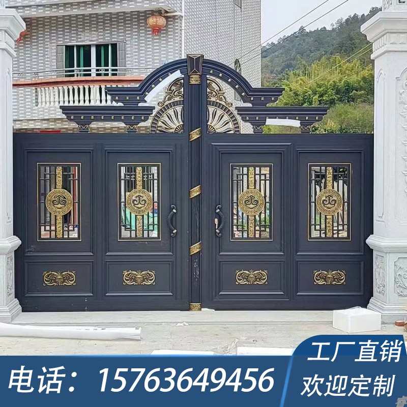 铝合金别墅大门中欧式庭院门自建房院子对开门花园户外院落单开门