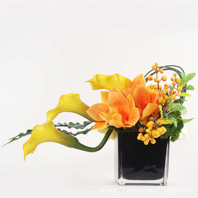 北欧轻奢现代仿真花艺绿植摆件餐桌样板间客厅洽谈桌花假花装饰品,鲜花速递/花卉仿真/绿植园艺,仿真绿植,淘宝优惠券,粉丝福利购,淘宝优惠卷