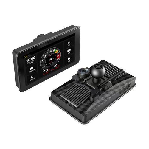 7寸摩托车行车记录仪前2K双录无线carplay2W扬声器便携式导航仪