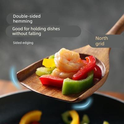 日本锅铲不粘锅专用柚木收边木铲子翻炒盛菜不伤锅具炒菜铲子勺子