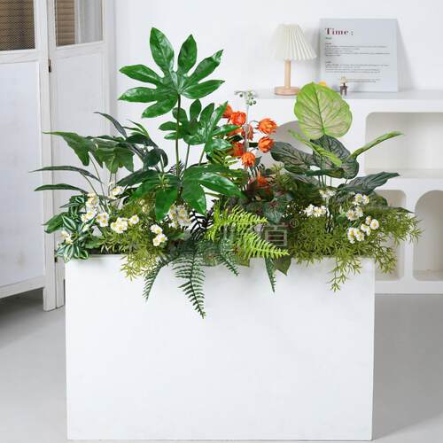 仿真假绿植造景室内景观花槽箱橱窗轻奢装饰摆件