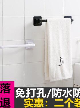 towel rack bathroom no hole drying wall hanging towel