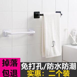 towel rack bathroom no hole drying wall hanging towel