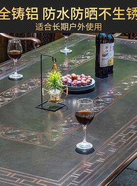 外铝桌椅别墅庭院花室园阳台户防水防晒休闲茶桌铸外雕刻MDB-7162