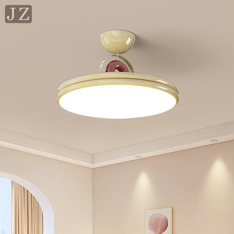 主卧室吸顶灯现代简约北欧全光谱护眼包豪斯奶油风书房间中山灯具