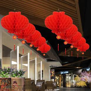 过年气氛灯笼新春小挂件春节元旦装饰品用品超市新年门店吊顶挂饰