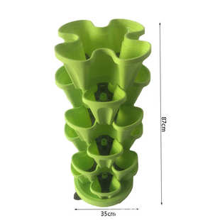 园艺种植立体家庭阳台塑料蔬菜花盆草莓四瓣多层盆萝花盆组合绿盆