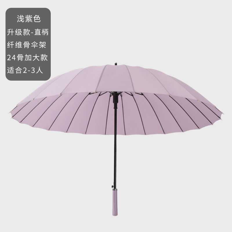 双人直杆长雨伞自动彩虹伞超大号特厚弯钩长柄伞带勾学生雨伞加粗