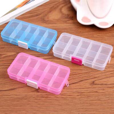 Divisible Transparent Lidded Jewelry Box, Mini Portable Trav