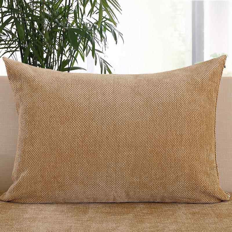 纯咖啡色长抱枕套沙发靠垫套大靠背套不含芯45/55/65/50/70/60x80