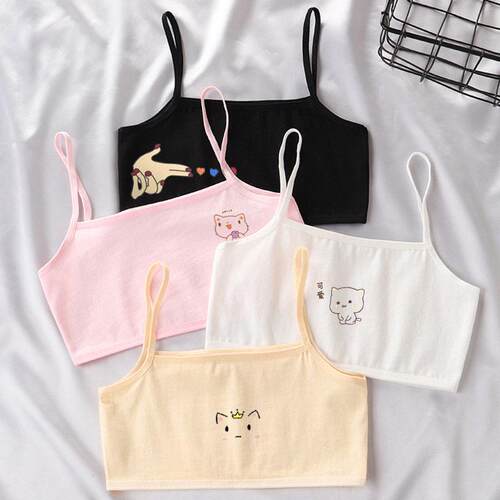 2026 new 4piece set girls underwear summer wear for