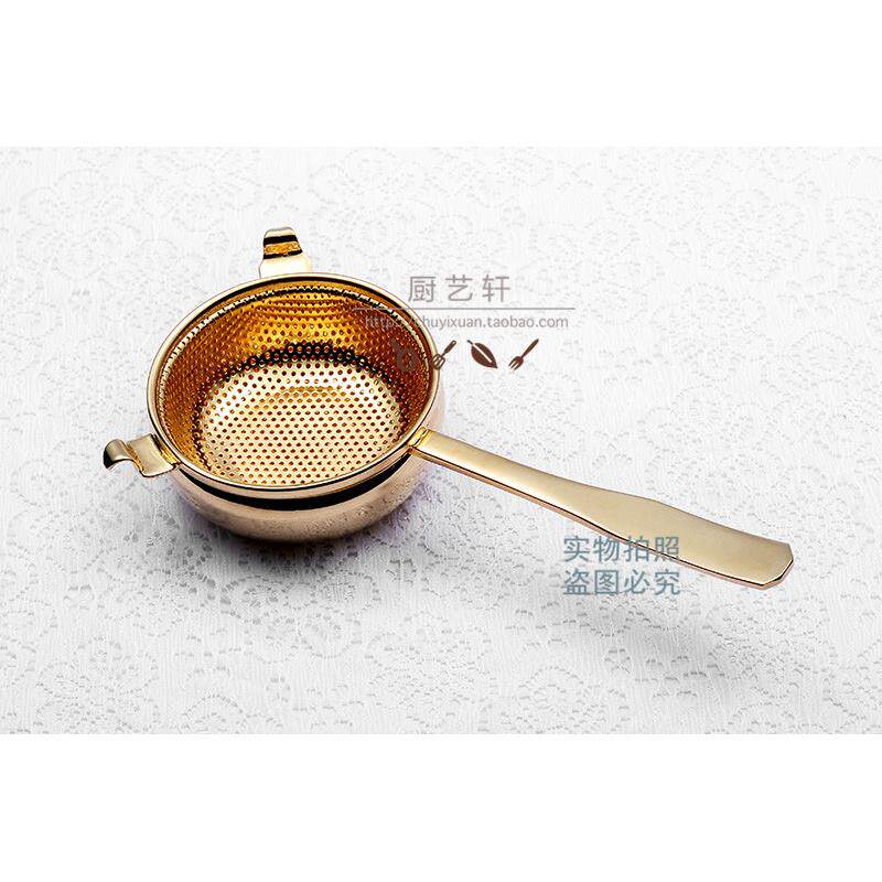 英式下午茶漏不锈钢茶隔镀银滤网茶球镀金泡茶器功夫茶具套组茶宠