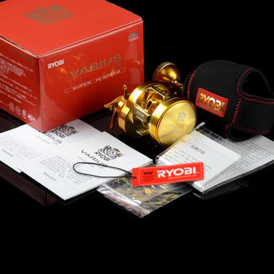 日本RYOBI利优比VARIUS瓦留斯金色铁板轮全金属慢摇鼓轮船钓轮