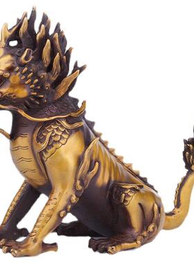 纯铜龙生九子之狻猊 家居风水铜装饰品办公室客厅桌面装饰品摆件