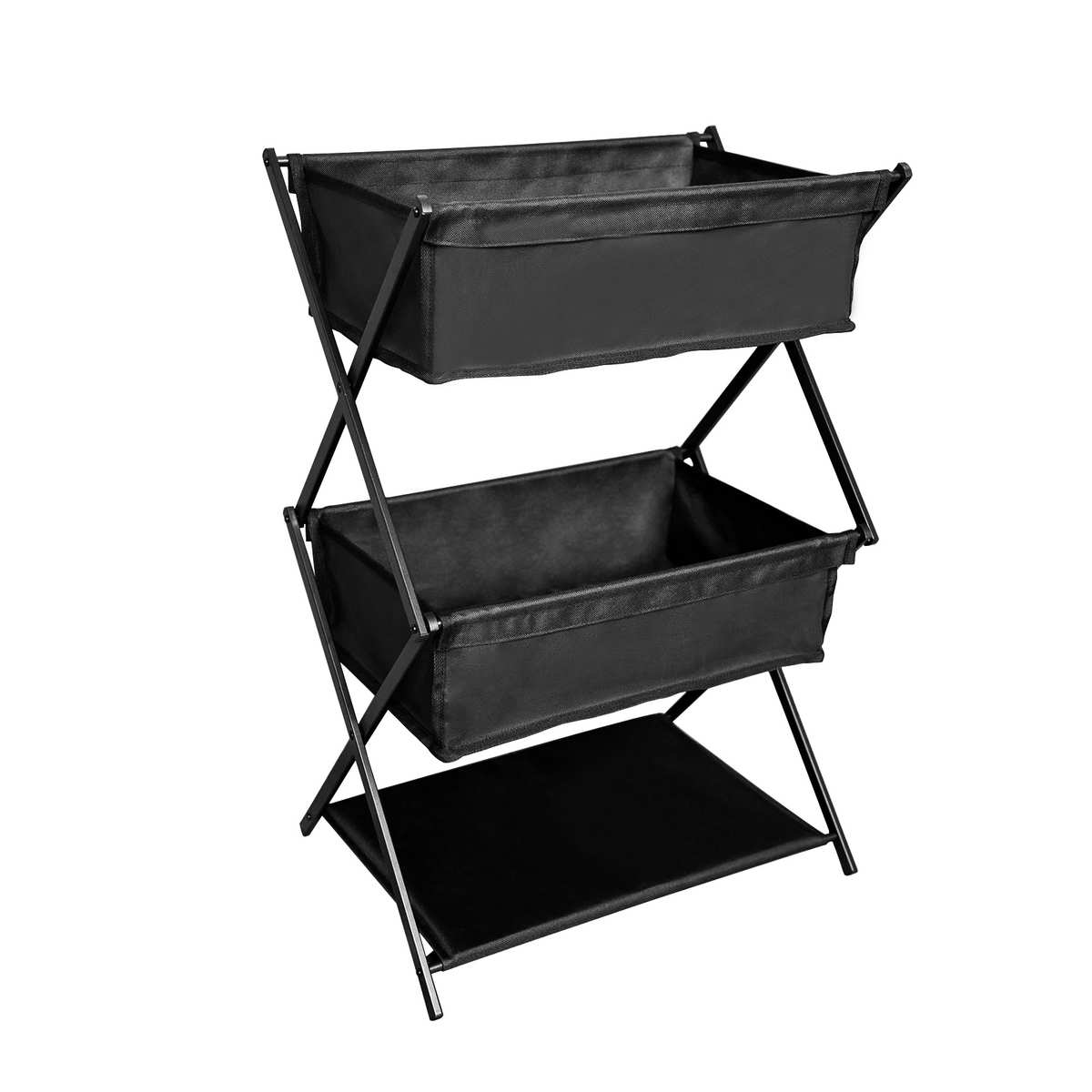 户外露营三层折叠置物架便携式出游野餐烧烤收纳架储物架