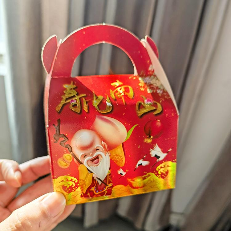 寿星寿宴喜糖盒uv印刷工艺做寿糖果盒激凸寿糖盒子礼盒礼品盒
