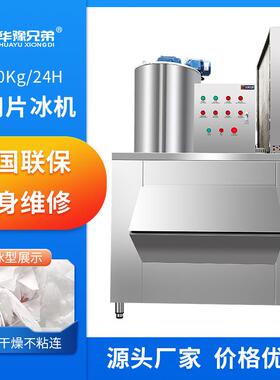 鳞片制冰机1000公斤商用超市水产海鲜预制菜肉类加工片冰机厂家