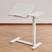 气动台液压升降桌可翻移转电脑桌845站立式 工作置地可动升床降边