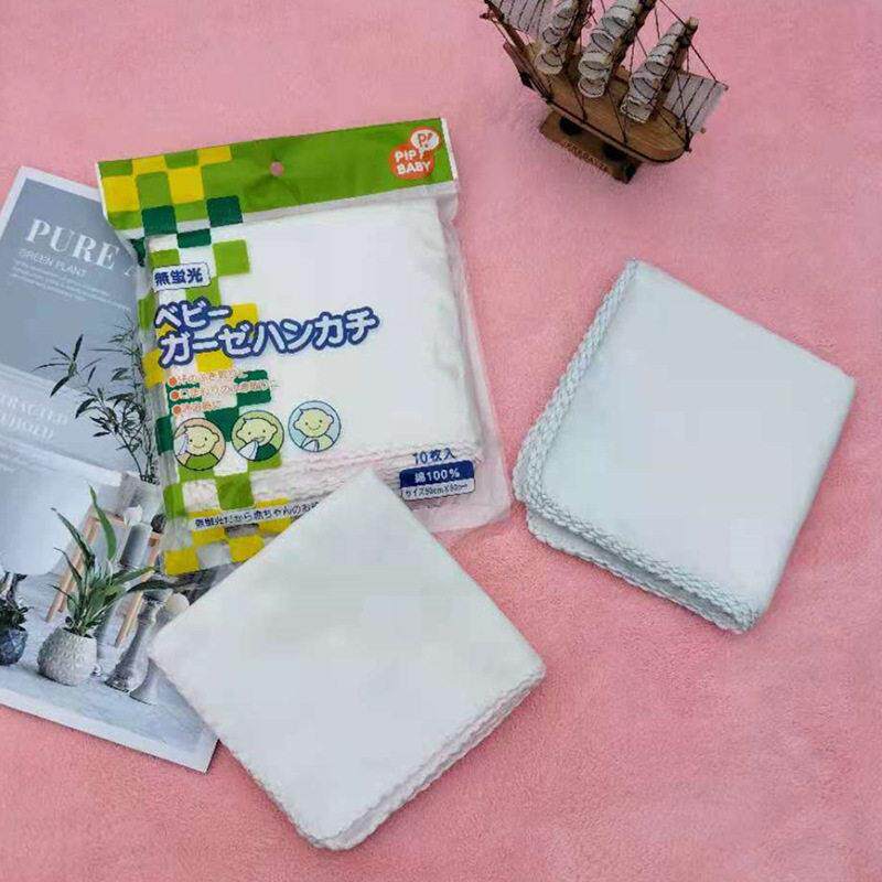 婴儿口水巾 纯色棉质手帕 纱布小方巾 毛巾 喂奶巾 厂家
