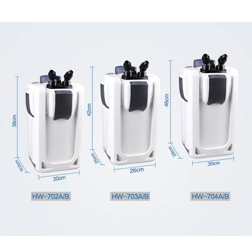 鱼缸过滤桶 水族箱外置过滤器 鱼缸用过滤机过滤器材HW-702A