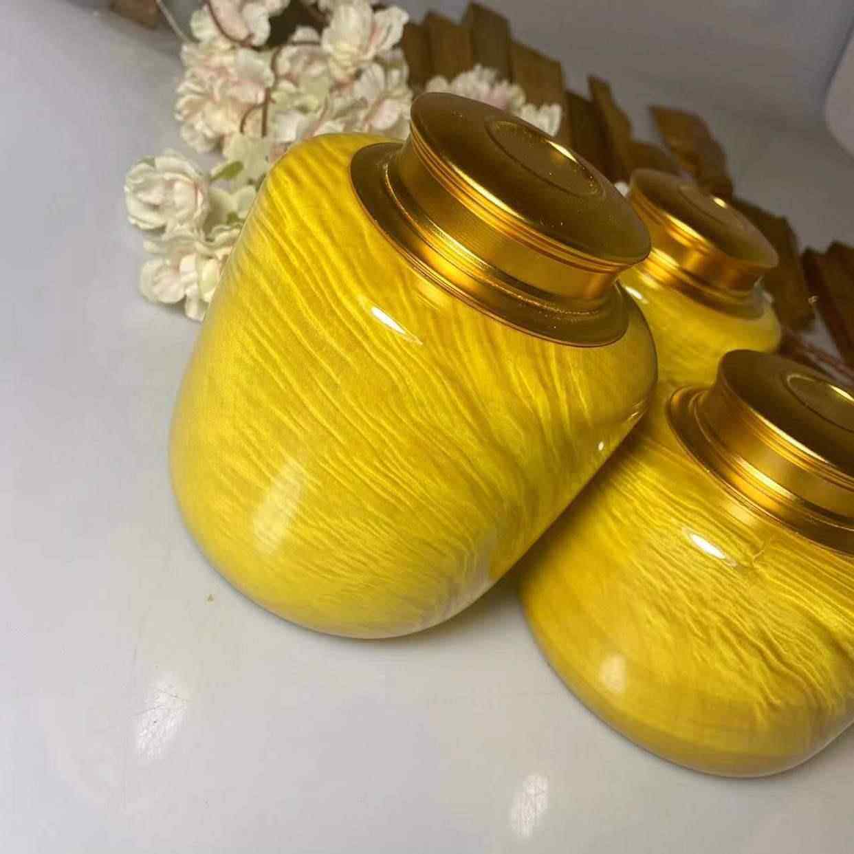 2026金丝楠木茶叶罐密封罐大叶楠储茶罐小叶储蓄罐家居摆件水波纹