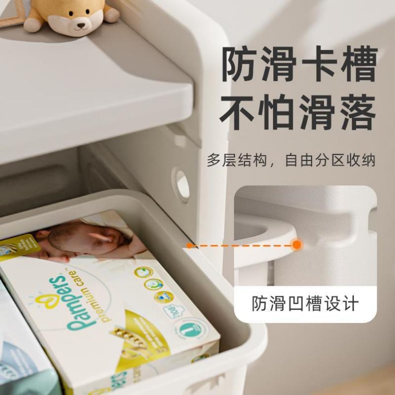 英儿量童玩收纳架具多QGR层置禾物架封闭防尘大容落地式置物架