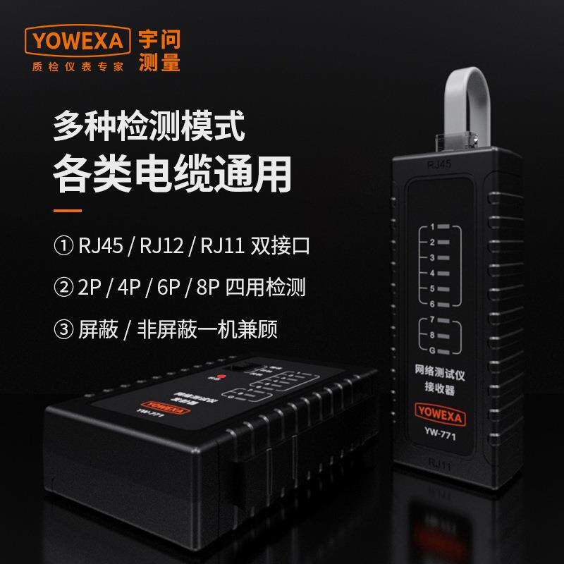 宇问网络测线仪YW-771多功能网络信号测试器电话线网线双用